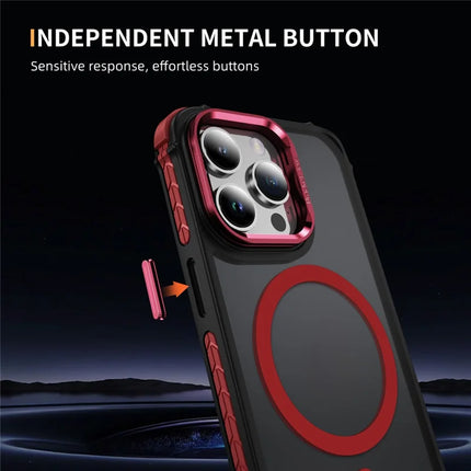 For iPhone 13 Pro Max Case with Lens Kickstand Matte Phone Back Cover Compatible with MagSafe
