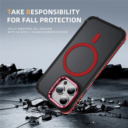 For iPhone 13 Pro Max Case with Lens Kickstand Matte Phone Back Cover Compatible with MagSafe