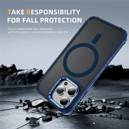 For iPhone 13 Pro Max Case with Lens Kickstand Matte Phone Back Cover Compatible with MagSafe