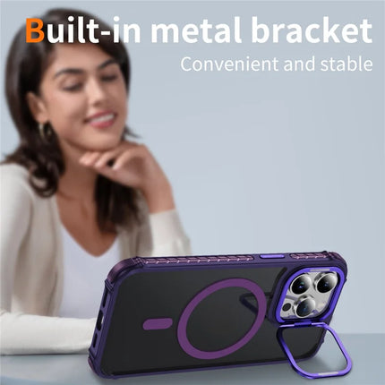For iPhone 13 Pro Max Case with Lens Kickstand Matte Phone Back Cover Compatible with MagSafe
