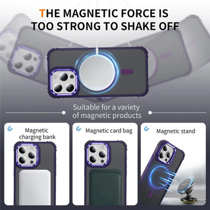 For iPhone 13 Pro Max Case with Lens Kickstand Matte Phone Back Cover Compatible with MagSafe