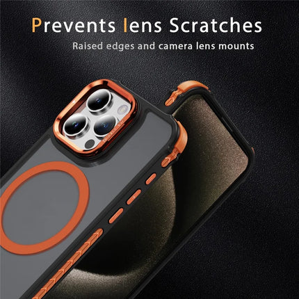 For iPhone 12 Pro Max Case with Lens Kickstand Matte Phone Back Cover Compatible with MagSafe
