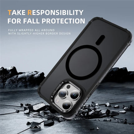 For iPhone 12 Pro Max Case with Lens Kickstand Matte Phone Back Cover Compatible with MagSafe
