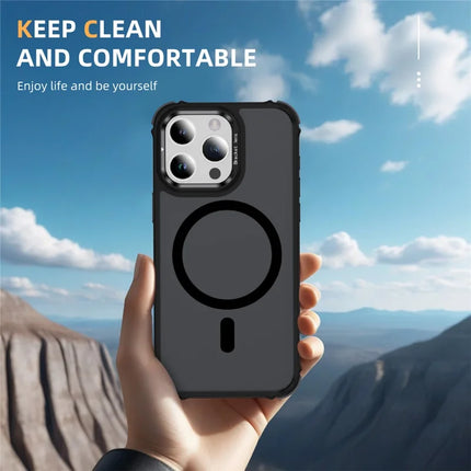 For iPhone 12 Pro Max Case with Lens Kickstand Matte Phone Back Cover Compatible with MagSafe