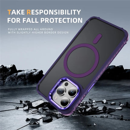For iPhone 12 Pro Max Case with Lens Kickstand Matte Phone Back Cover Compatible with MagSafe