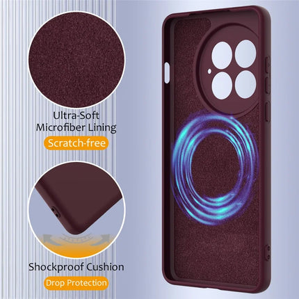 For OnePlus 13 Liquid Silicone Case with Strap Compatible with MagSafe Phone Cover