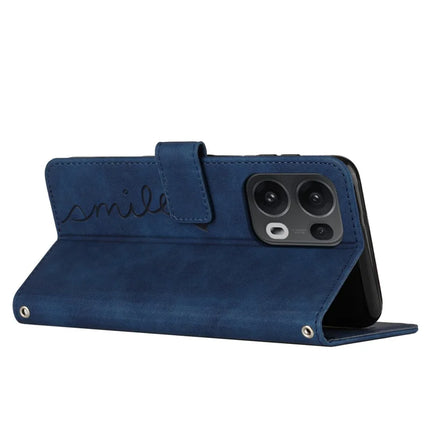 For Oppo Reno13 Pro 5G Case Viewing Stand PU Leather Phone Cover Imprinted Heart Pattern