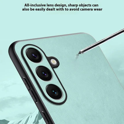 For Samsung Galaxy A55 5G Case Splicing Color Nappa Texture PU Leather + TPU Phone Cover
