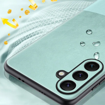 For Samsung Galaxy A55 5G Case Splicing Color Nappa Texture PU Leather + TPU Phone Cover