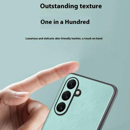 For Samsung Galaxy A55 5G Case Splicing Color Nappa Texture PU Leather + TPU Phone Cover