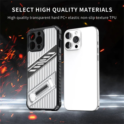 For iPhone 13 Pro Max Case Folding Kickstand PC + TPU Anti Drop Phone Cover
