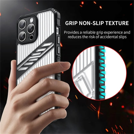 For iPhone 13 Pro Max Case Folding Kickstand PC + TPU Anti Drop Phone Cover
