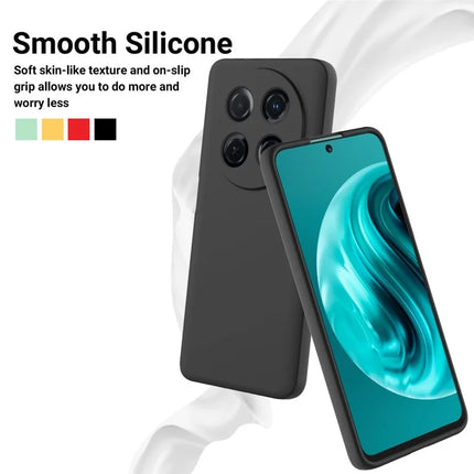 For Huawei nova 13i Liquid Silicone Case Phone Back Cover with Hand Strap