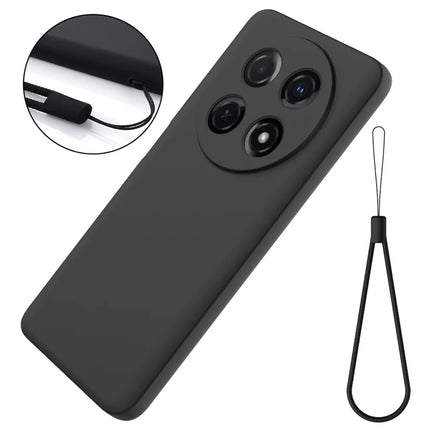 For Huawei nova 13i Liquid Silicone Case Phone Back Cover with Hand Strap