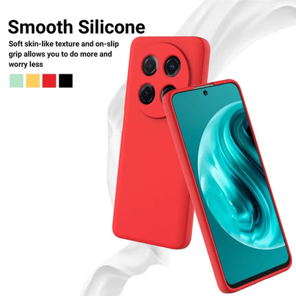 For Huawei nova 13i Liquid Silicone Case Phone Back Cover with Hand Strap
