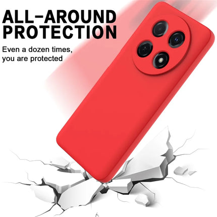 For Huawei nova 13i Liquid Silicone Case Phone Back Cover with Hand Strap
