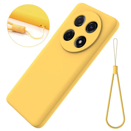 For Huawei nova 13i Liquid Silicone Case Phone Back Cover with Hand Strap