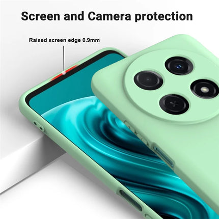 For Huawei nova 13i Liquid Silicone Case Phone Back Cover with Hand Strap