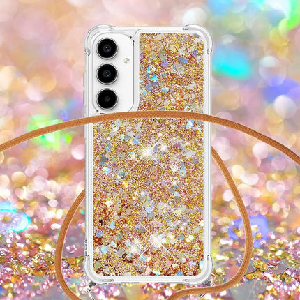 For Samsung Galaxy A56 5G TPU Case Quicksand Design Phone Cover with Lanyard