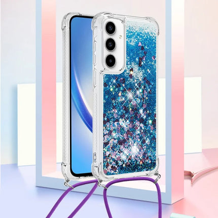 For Samsung Galaxy A56 5G TPU Case Quicksand Design Phone Cover with Lanyard