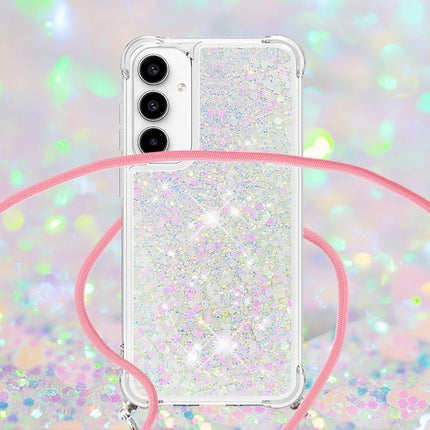 For Samsung Galaxy A56 5G TPU Case Quicksand Design Phone Cover with Lanyard