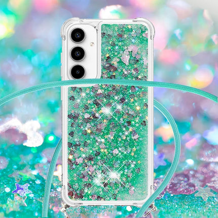 For Samsung Galaxy A56 5G TPU Case Quicksand Design Phone Cover with Lanyard