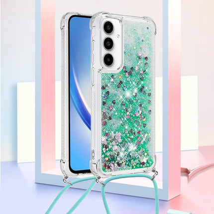 For Samsung Galaxy A56 5G TPU Case Quicksand Design Phone Cover with Lanyard