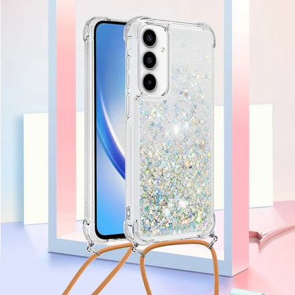 For Samsung Galaxy A56 5G TPU Case Quicksand Design Phone Cover with Lanyard