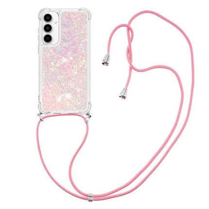 For Samsung Galaxy A56 5G TPU Case Quicksand Design Phone Cover with Lanyard