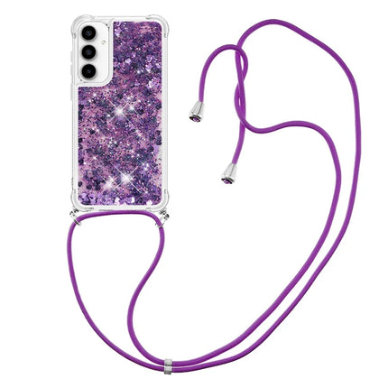 For Samsung Galaxy A36 5G TPU Case Quicksand Design Phone Cover with Lanyard