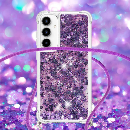For Samsung Galaxy A36 5G TPU Case Quicksand Design Phone Cover with Lanyard