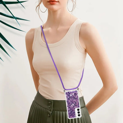 For Samsung Galaxy A36 5G TPU Case Quicksand Design Phone Cover with Lanyard