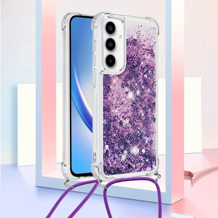 For Samsung Galaxy A36 5G TPU Case Quicksand Design Phone Cover with Lanyard
