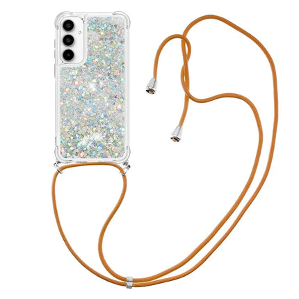 For Samsung Galaxy A36 5G TPU Case Quicksand Design Phone Cover with Lanyard