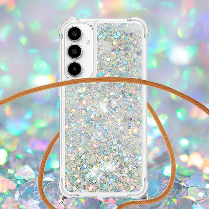 For Samsung Galaxy A36 5G TPU Case Quicksand Design Phone Cover with Lanyard