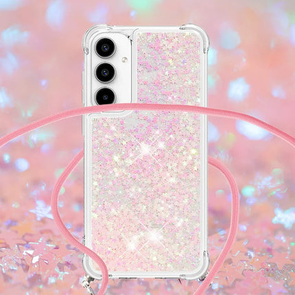For Samsung Galaxy A36 5G TPU Case Quicksand Design Phone Cover with Lanyard