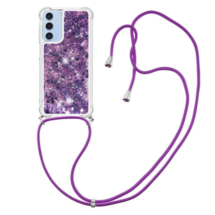 For Samsung Galaxy A26 5G TPU Case Quicksand Design Phone Cover with Lanyard