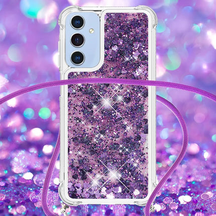 For Samsung Galaxy A26 5G TPU Case Quicksand Design Phone Cover with Lanyard