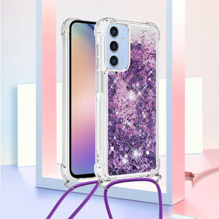 For Samsung Galaxy A26 5G TPU Case Quicksand Design Phone Cover with Lanyard