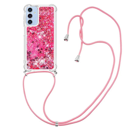 For Samsung Galaxy A26 5G TPU Case Quicksand Design Phone Cover with Lanyard