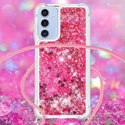 For Samsung Galaxy A26 5G TPU Case Quicksand Design Phone Cover with Lanyard