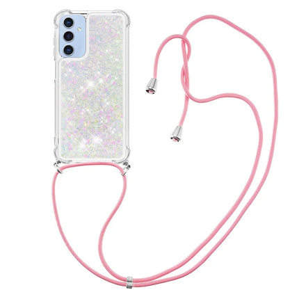 For Samsung Galaxy A26 5G TPU Case Quicksand Design Phone Cover with Lanyard