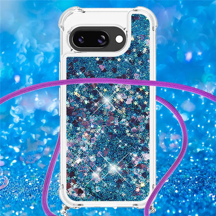 For Google Pixel 9a TPU Case Quicksand Design Phone Cover with Lanyard