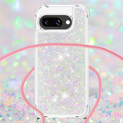 For Google Pixel 9a TPU Case Quicksand Design Phone Cover with Lanyard