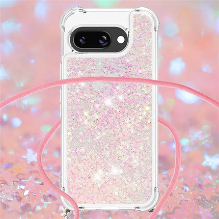 For Google Pixel 9a TPU Case Quicksand Design Phone Cover with Lanyard