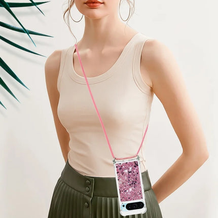 For Google Pixel 9 TPU Case Quicksand Design Phone Cover with Lanyard