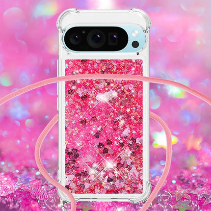 For Google Pixel 9 TPU Case Quicksand Design Phone Cover with Lanyard
