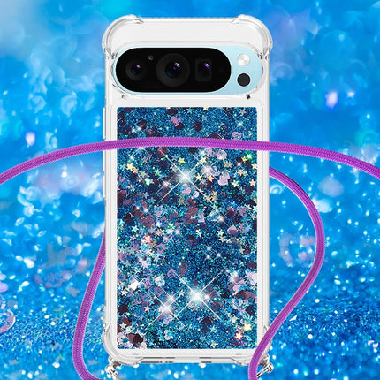 For Google Pixel 9 TPU Case Quicksand Design Phone Cover with Lanyard