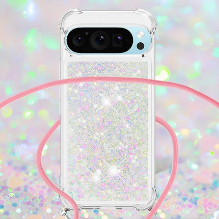 For Google Pixel 9 TPU Case Quicksand Design Phone Cover with Lanyard