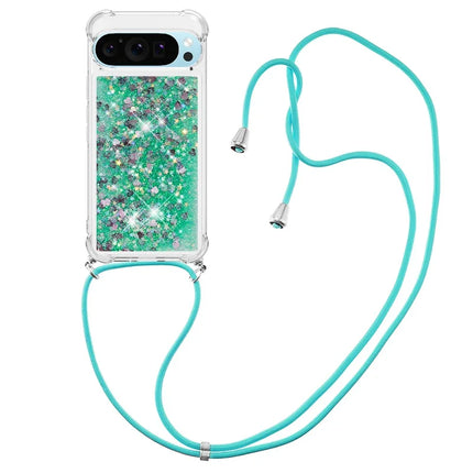 For Google Pixel 9 TPU Case Quicksand Design Phone Cover with Lanyard